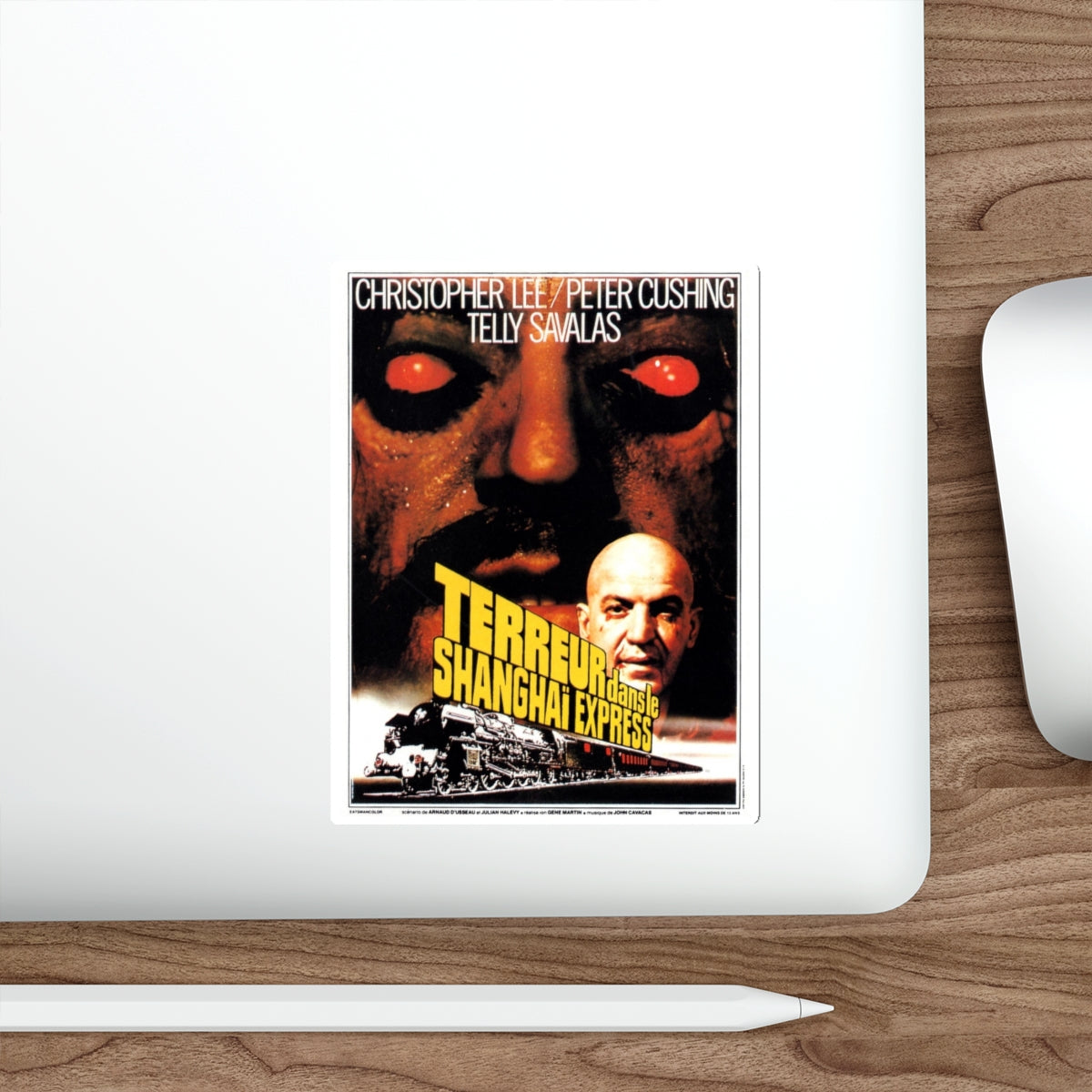 HORROR EXPRESS (FRENCH) 1972 Movie Poster STICKER Vinyl Die-Cut Decal-The Sticker Space