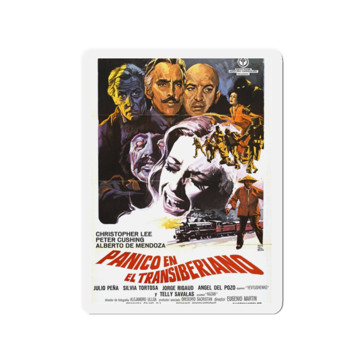 HORROR EXPRESS (SPAIN) 1972 Movie Poster - Die-Cut Magnet-2" x 2"-The Sticker Space