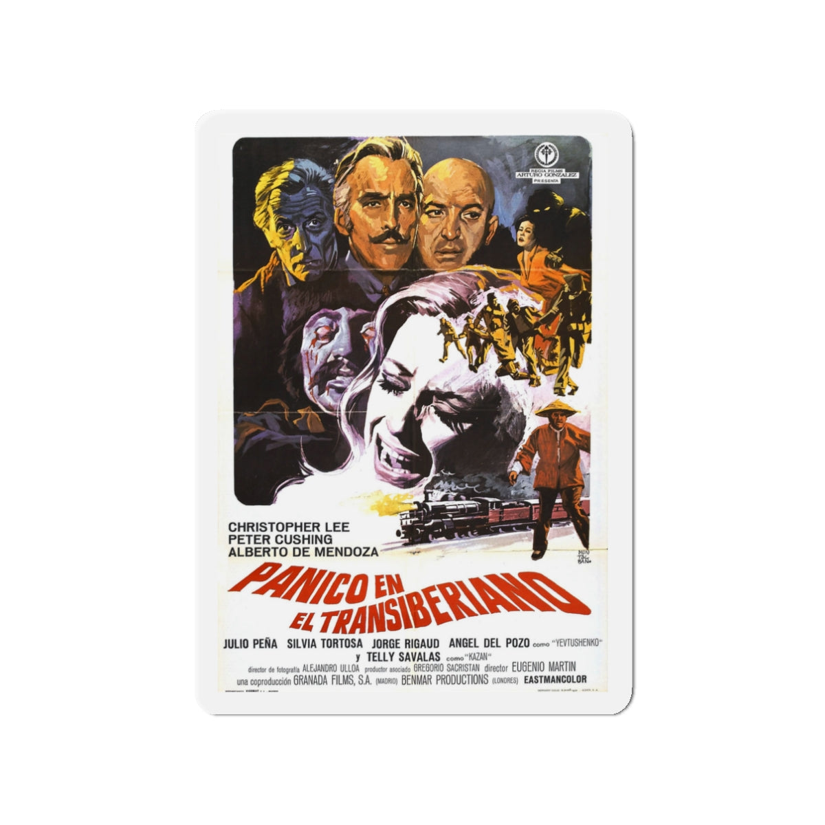 HORROR EXPRESS (SPAIN) 1972 Movie Poster - Die-Cut Magnet-3" x 3"-The Sticker Space