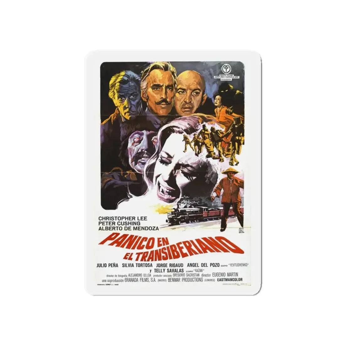 HORROR EXPRESS (SPAIN) 1972 Movie Poster - Refrigerator Magnet 5 Inch - The Sticker Space
