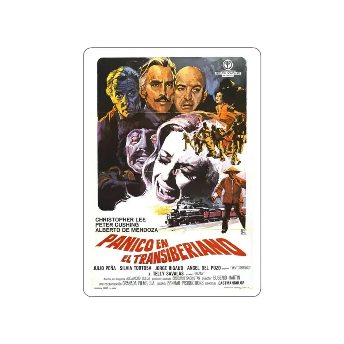 HORROR EXPRESS (SPAIN) 1972 Movie Poster STICKER Vinyl Die-Cut Decal 3 Inch - The Sticker Space