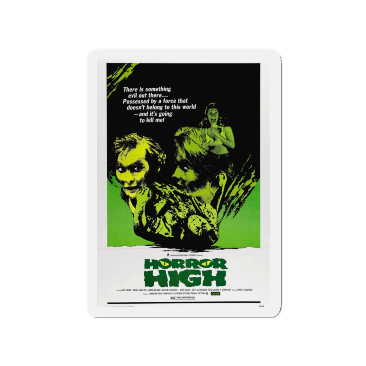 HORROR HIGH 1973 Movie Poster - Die-Cut Magnet-2" x 2"-The Sticker Space