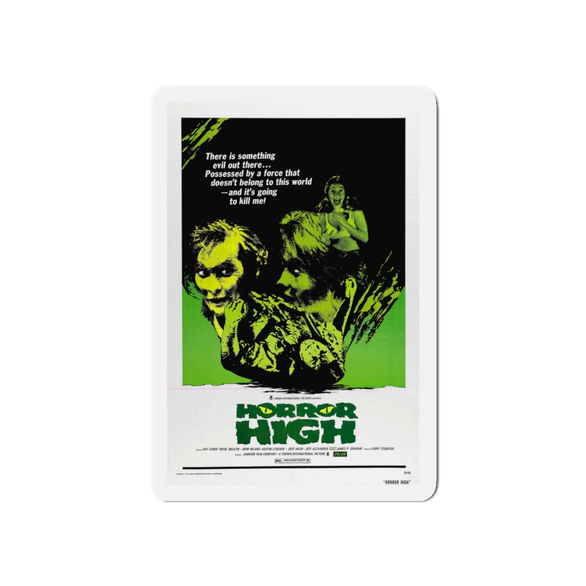 HORROR HIGH 1973 Movie Poster - Die-Cut Magnet-5" x 5"-The Sticker Space