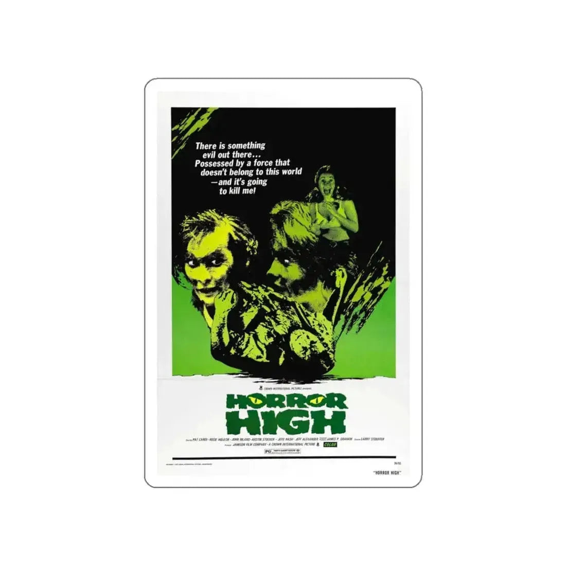 HORROR HIGH 1973 Movie Poster STICKER Vinyl Die-Cut Decal 4 Inch - The Sticker Space