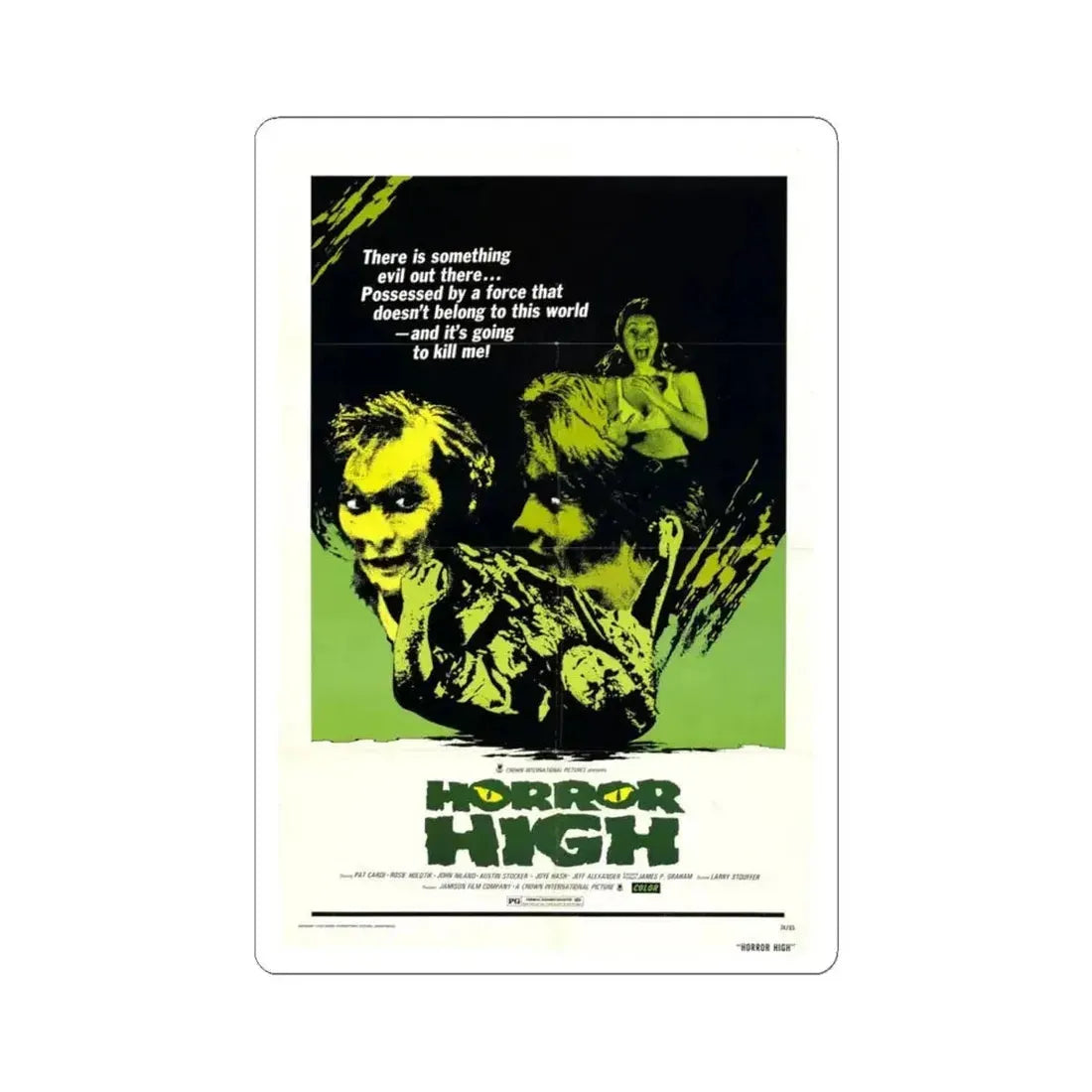 Horror High 1974 Movie Poster - STICKER Vinyl Kiss-Cut Decal 6 Inch White - The Sticker Space