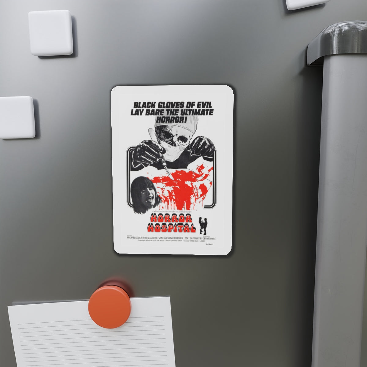 HORROR HOSPITAL 1973 Movie Poster - Die-Cut Magnet-The Sticker Space