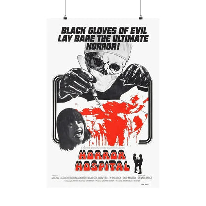 HORROR HOSPITAL 1973 - Paper Movie Poster 24″ x 36″ Matte - The Sticker Space