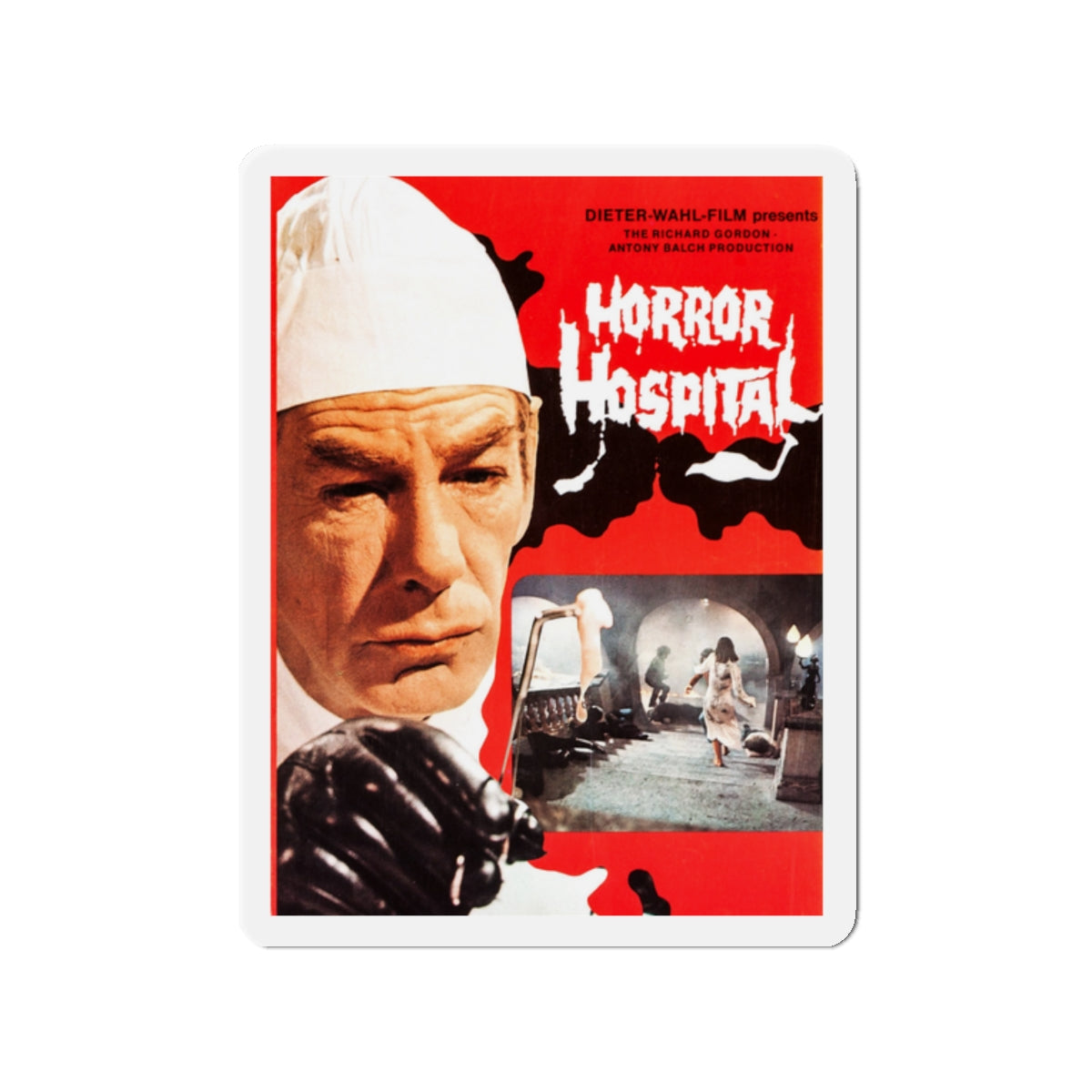 HORROR HOSPITAL (2) 1973 Movie Poster - Die-Cut Magnet-2" x 2"-The Sticker Space