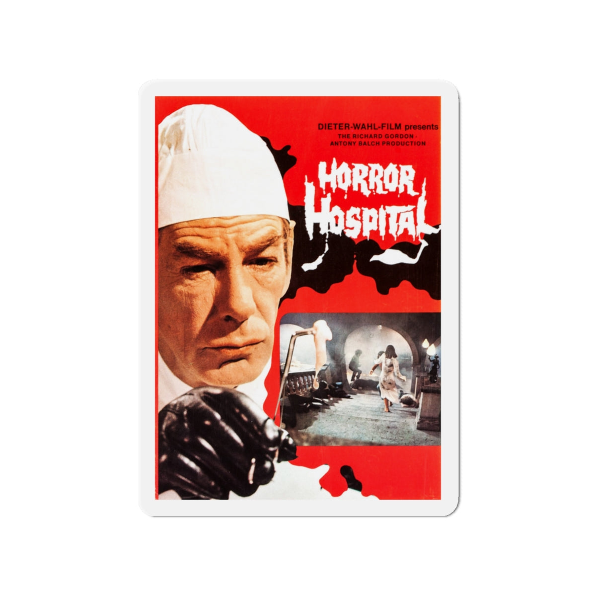 HORROR HOSPITAL (2) 1973 Movie Poster - Die-Cut Magnet-3" x 3"-The Sticker Space