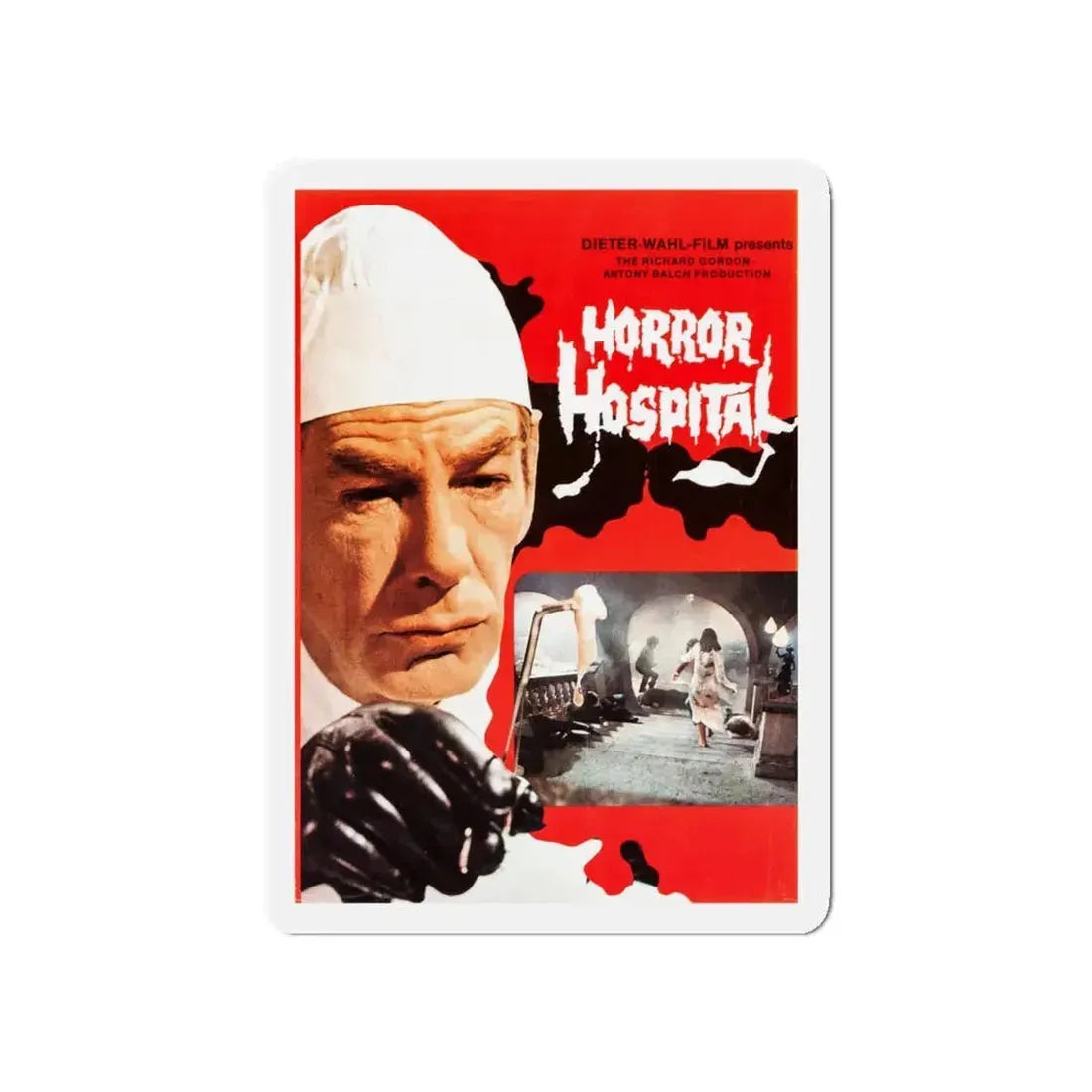 HORROR HOSPITAL (2) 1973 Movie Poster - Refrigerator Magnet 5 Inch - The Sticker Space