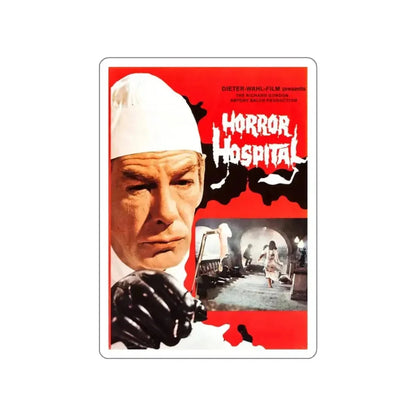 HORROR HOSPITAL (2) 1973 Movie Poster STICKER Vinyl Die-Cut Decal - The Sticker Space