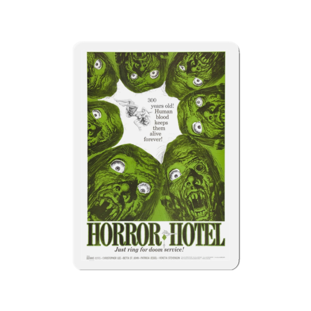 HORROR HOTEL 1960 Movie Poster - Die-Cut Magnet-2" x 2"-The Sticker Space