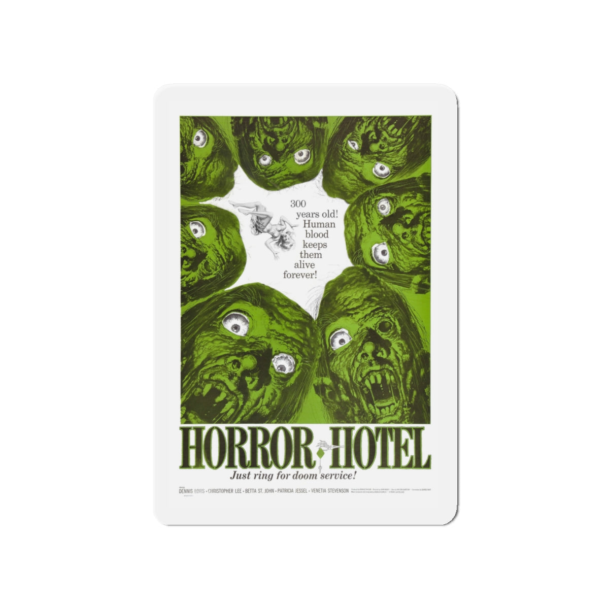 HORROR HOTEL 1960 Movie Poster - Die-Cut Magnet-4" x 4"-The Sticker Space