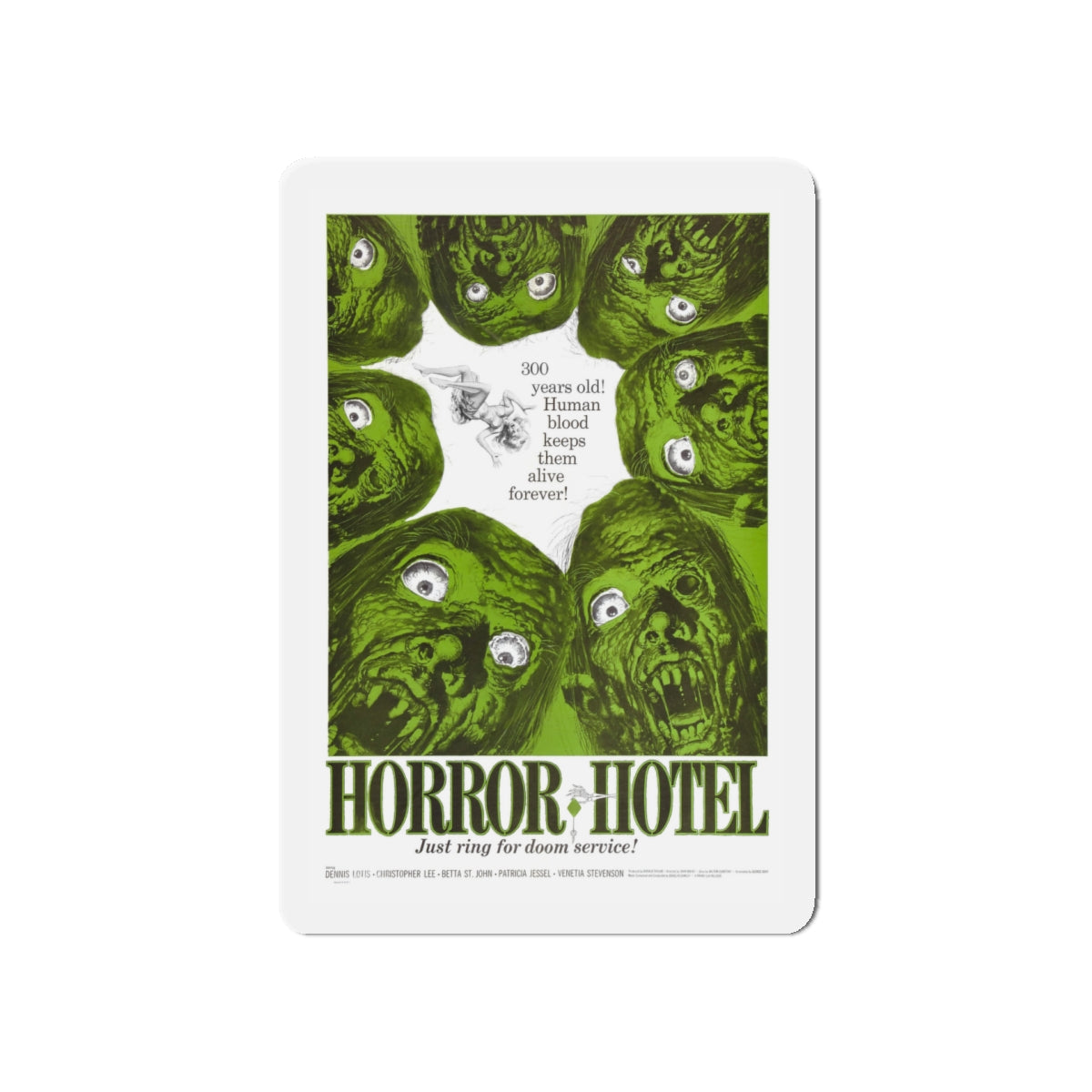 HORROR HOTEL 1960 Movie Poster - Die-Cut Magnet-5" x 5"-The Sticker Space