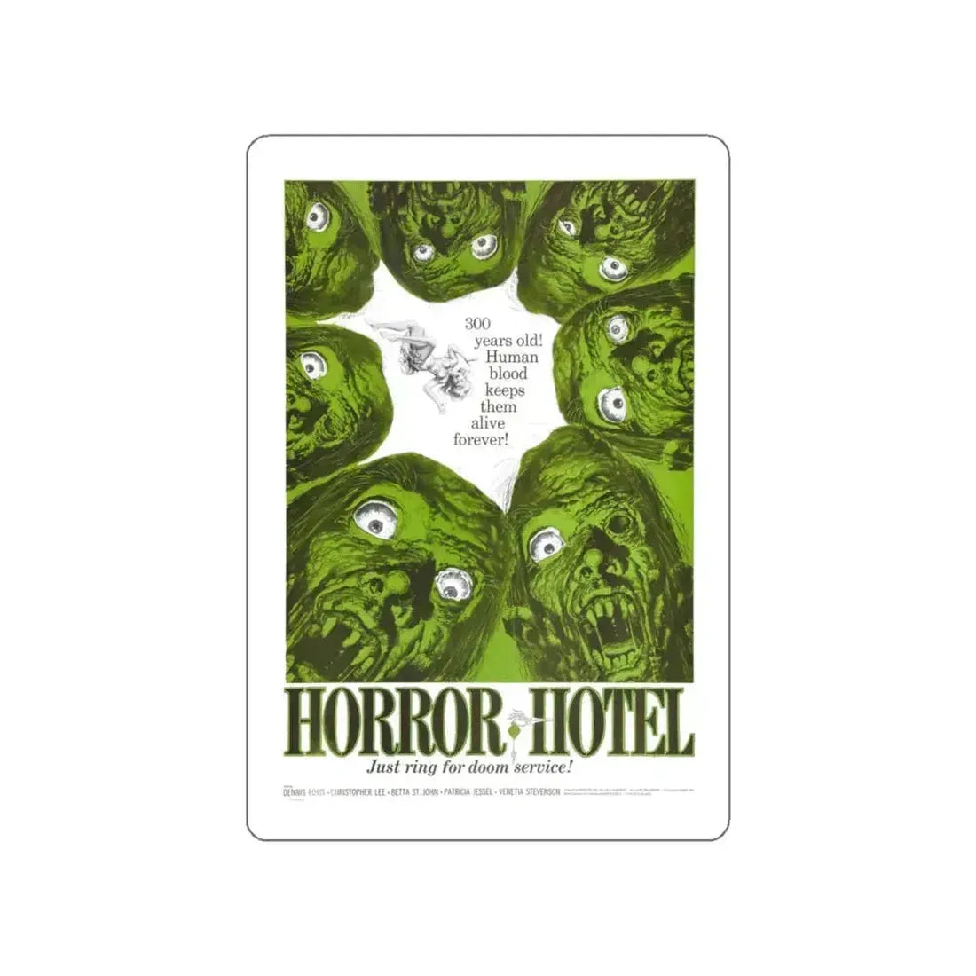 HORROR HOTEL 1960 Movie Poster STICKER Vinyl Die-Cut Decal 6 Inch - The Sticker Space