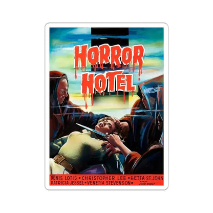 HORROR HOTEL (BELGIAN) 1960 Movie Poster - STICKER Vinyl Kiss-Cut Decal 6 Inch White - The Sticker Space