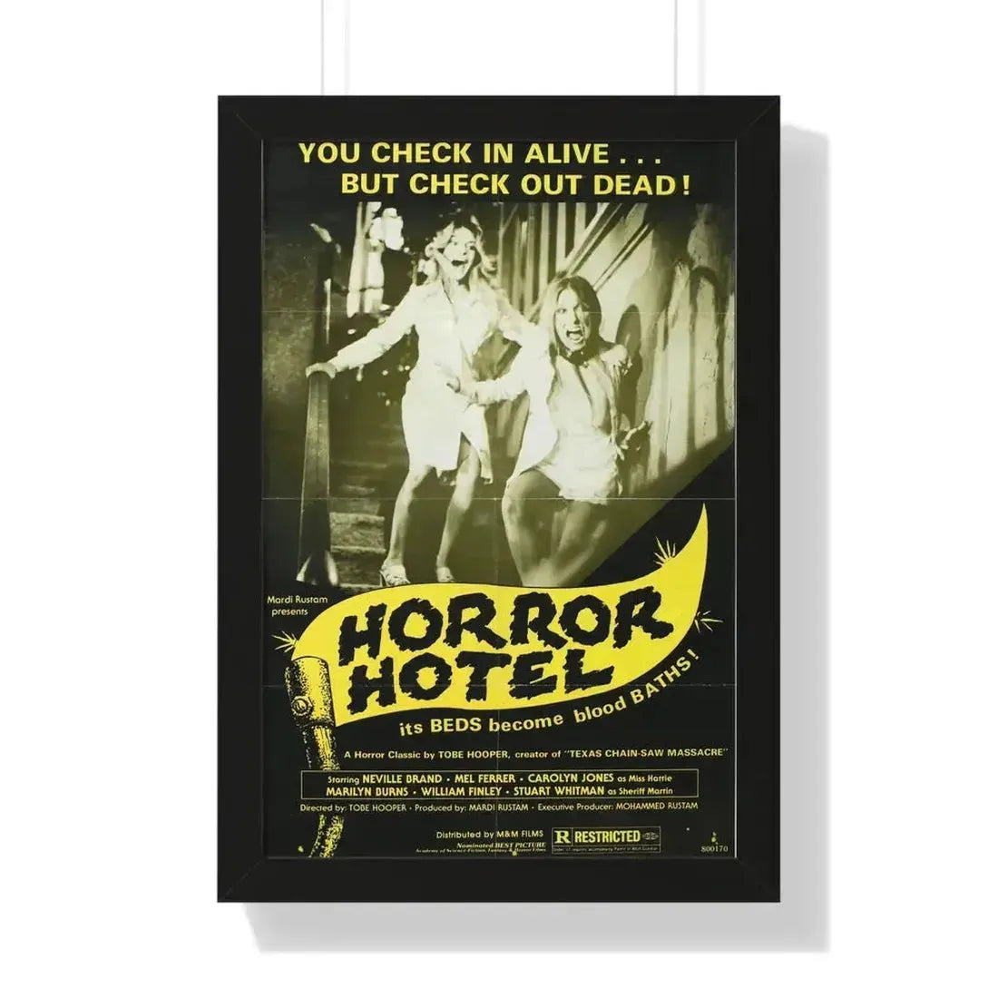 HORROR HOTEL (EATEN ALIVE) 1960 - Framed Movie Poster 16″ x 24″ Black - The Sticker Space