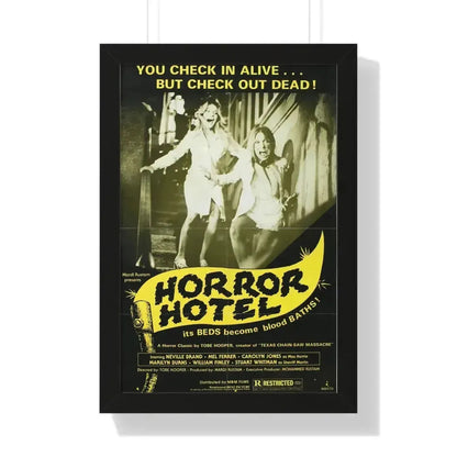 HORROR HOTEL (EATEN ALIVE) 1960 - Framed Movie Poster 16″ x 24″ Black - The Sticker Space