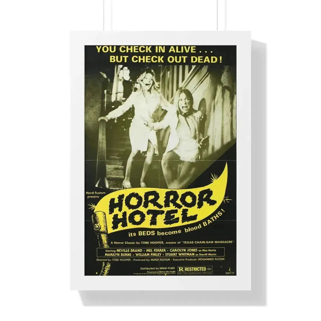 HORROR HOTEL (EATEN ALIVE) 1960 - Framed Movie Poster 16″ x 24″ White - The Sticker Space