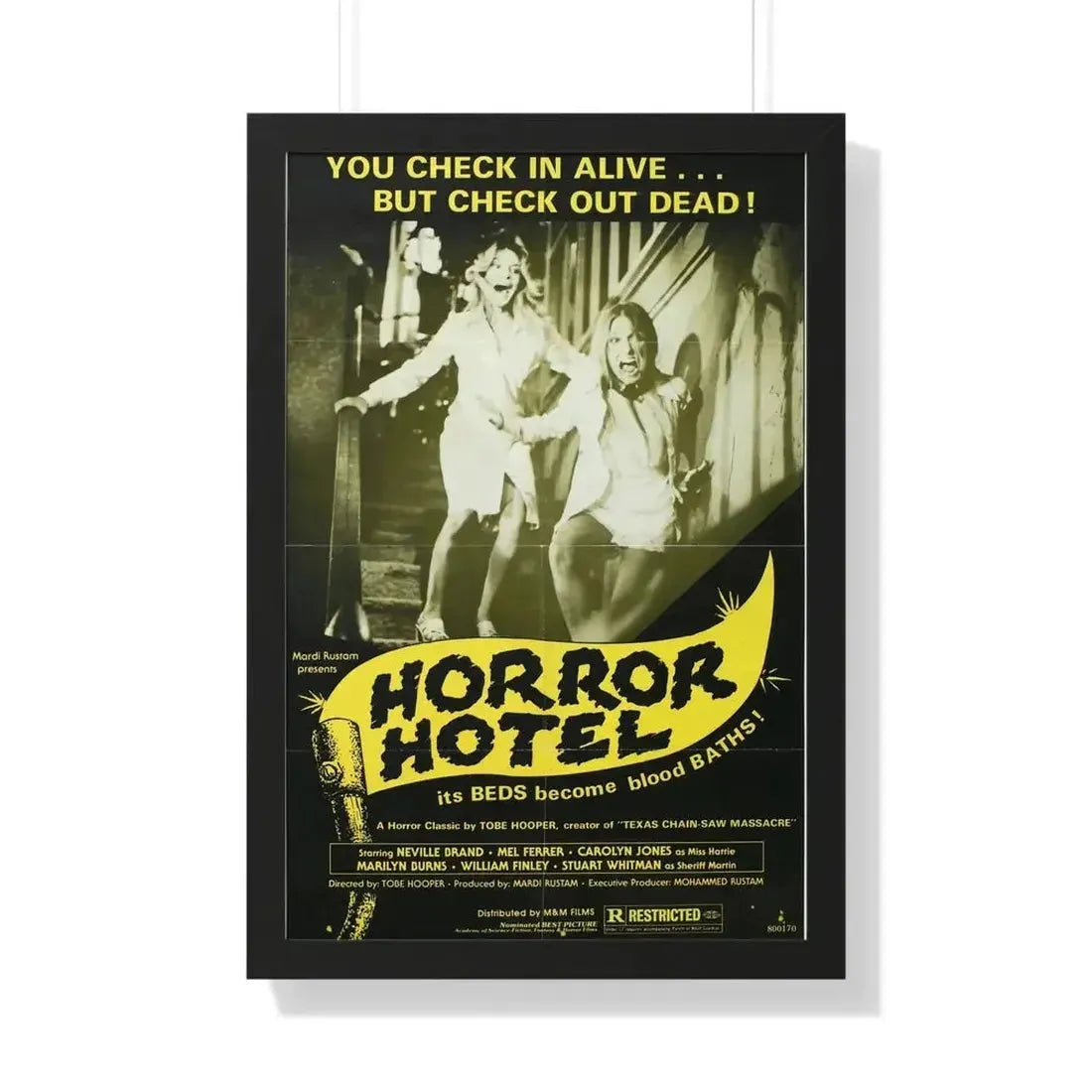 HORROR HOTEL (EATEN ALIVE) 1960 - Framed Movie Poster - The Sticker Space