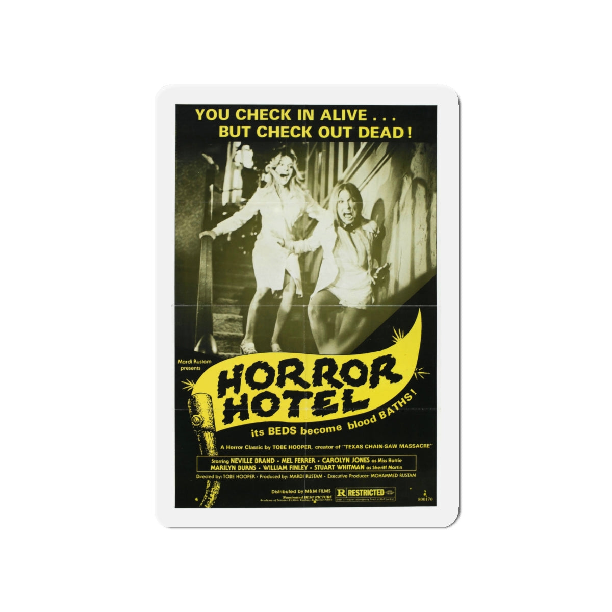 HORROR HOTEL (EATEN ALIVE) 1960 Movie Poster - Die-Cut Magnet-4" x 4"-The Sticker Space