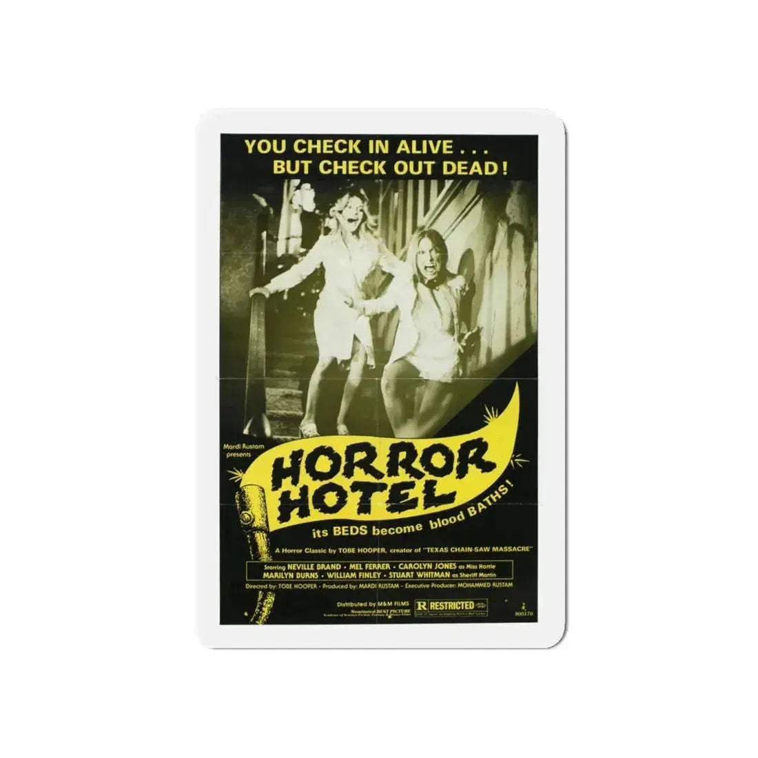 HORROR HOTEL (EATEN ALIVE) 1960 Movie Poster - Refrigerator Magnet 5 Inch - The Sticker Space