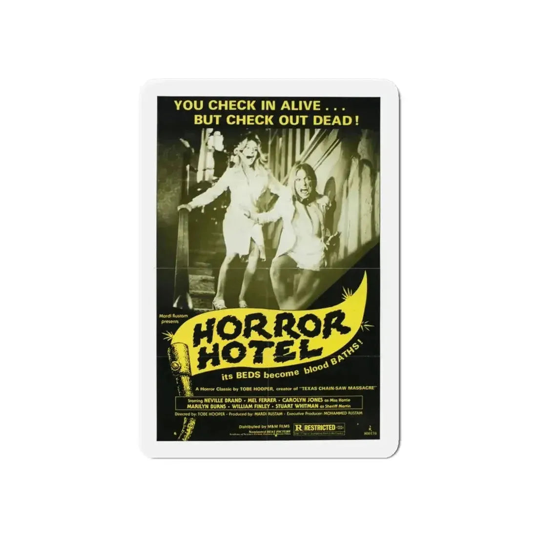 HORROR HOTEL (EATEN ALIVE) 1960 Movie Poster - Refrigerator Magnet - The Sticker Space