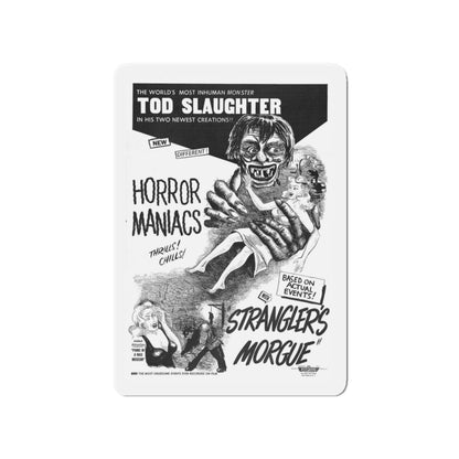 HORROR MANIACS + STRANGLERS MORGUE 1946 Movie Poster - Die-Cut Magnet-4" x 4"-The Sticker Space