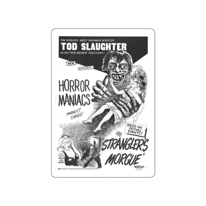 HORROR MANIACS + STRANGLERS MORGUE 1946 Movie Poster STICKER Vinyl Die-Cut Decal 5 Inch - The Sticker Space