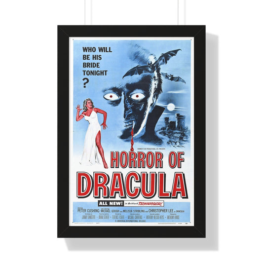 HORROR OF DRACULA 1958 - Framed Movie Poster-16″ x 24″-The Sticker Space