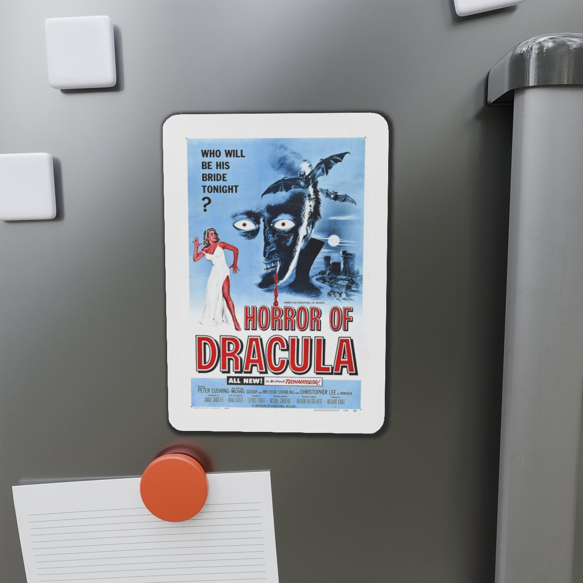 HORROR OF DRACULA 1958 Movie Poster - Die-Cut Magnet-The Sticker Space