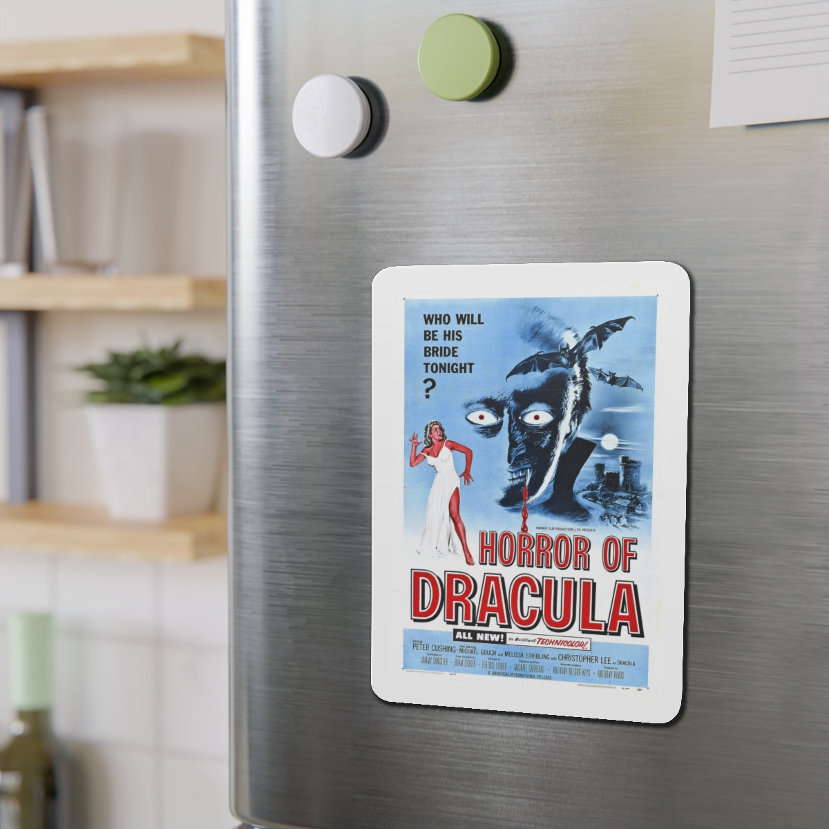 HORROR OF DRACULA 1958 Movie Poster - Die-Cut Magnet-The Sticker Space