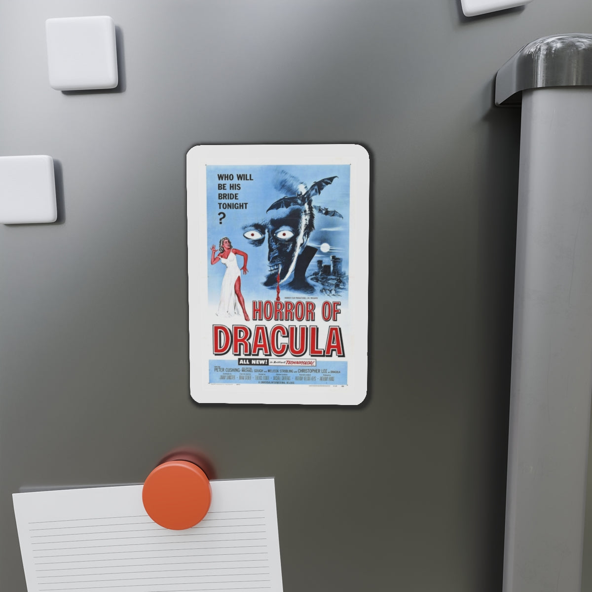 HORROR OF DRACULA 1958 Movie Poster - Refrigerator Magnet-The Sticker Space