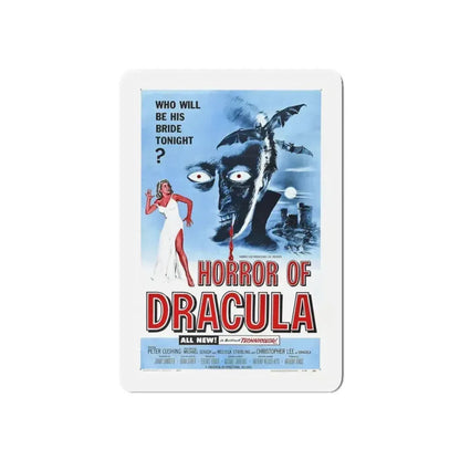 HORROR OF DRACULA 1958 Movie Poster - Refrigerator Magnet 3 Inch Die-Cut - The Sticker Space