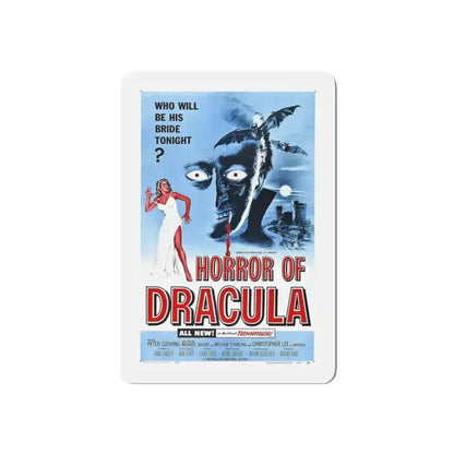 HORROR OF DRACULA 1958 Movie Poster - Refrigerator Magnet 4 Inch Die-Cut - The Sticker Space
