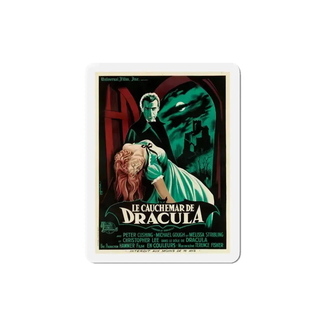 Horror of Dracula 1958 v2 Movie Poster Refrigerator Magnet 4 Inch - The Sticker Space