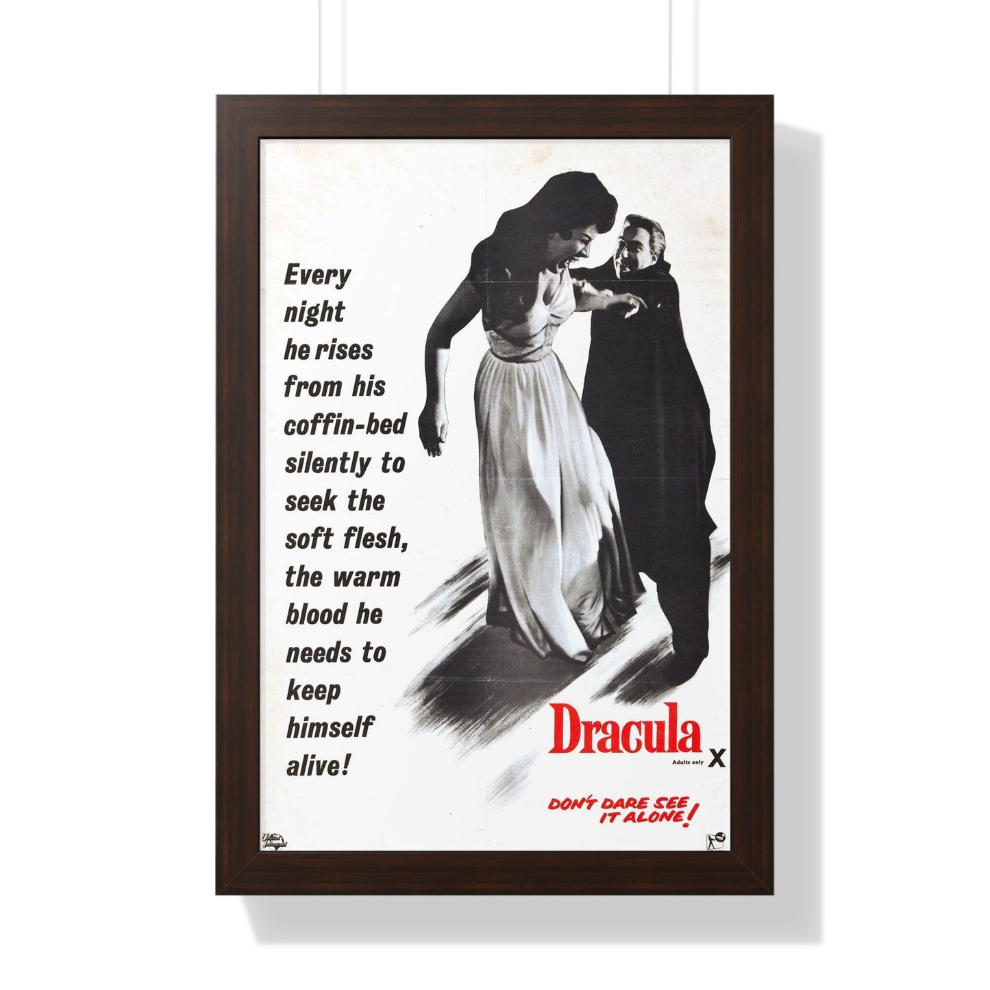 HORROR OF DRACULA (3) 1958 - Framed Movie Poster-16″ x 24″-The Sticker Space