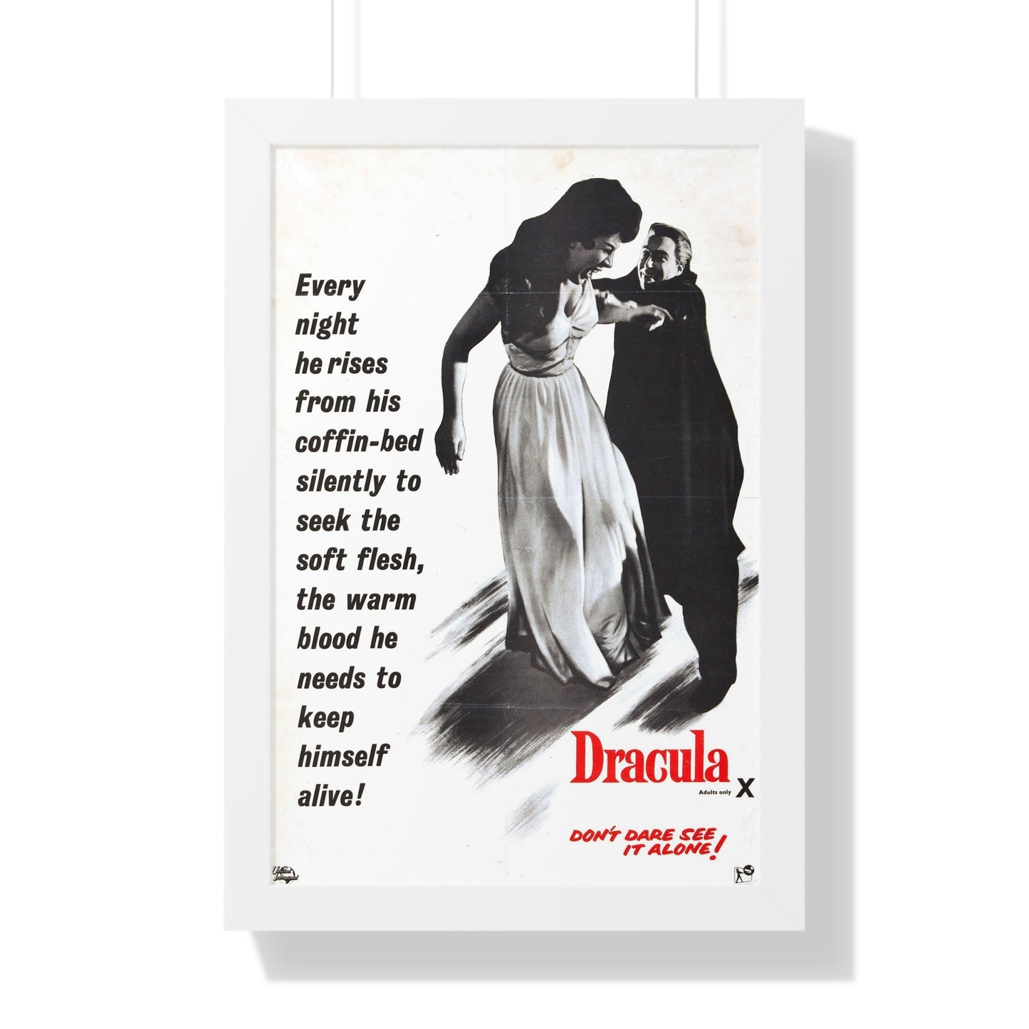 HORROR OF DRACULA (3) 1958 - Framed Movie Poster-16″ x 24″-The Sticker Space