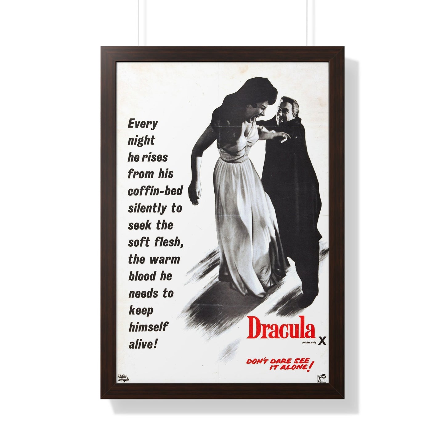 HORROR OF DRACULA (3) 1958 - Framed Movie Poster-20" x 30"-The Sticker Space