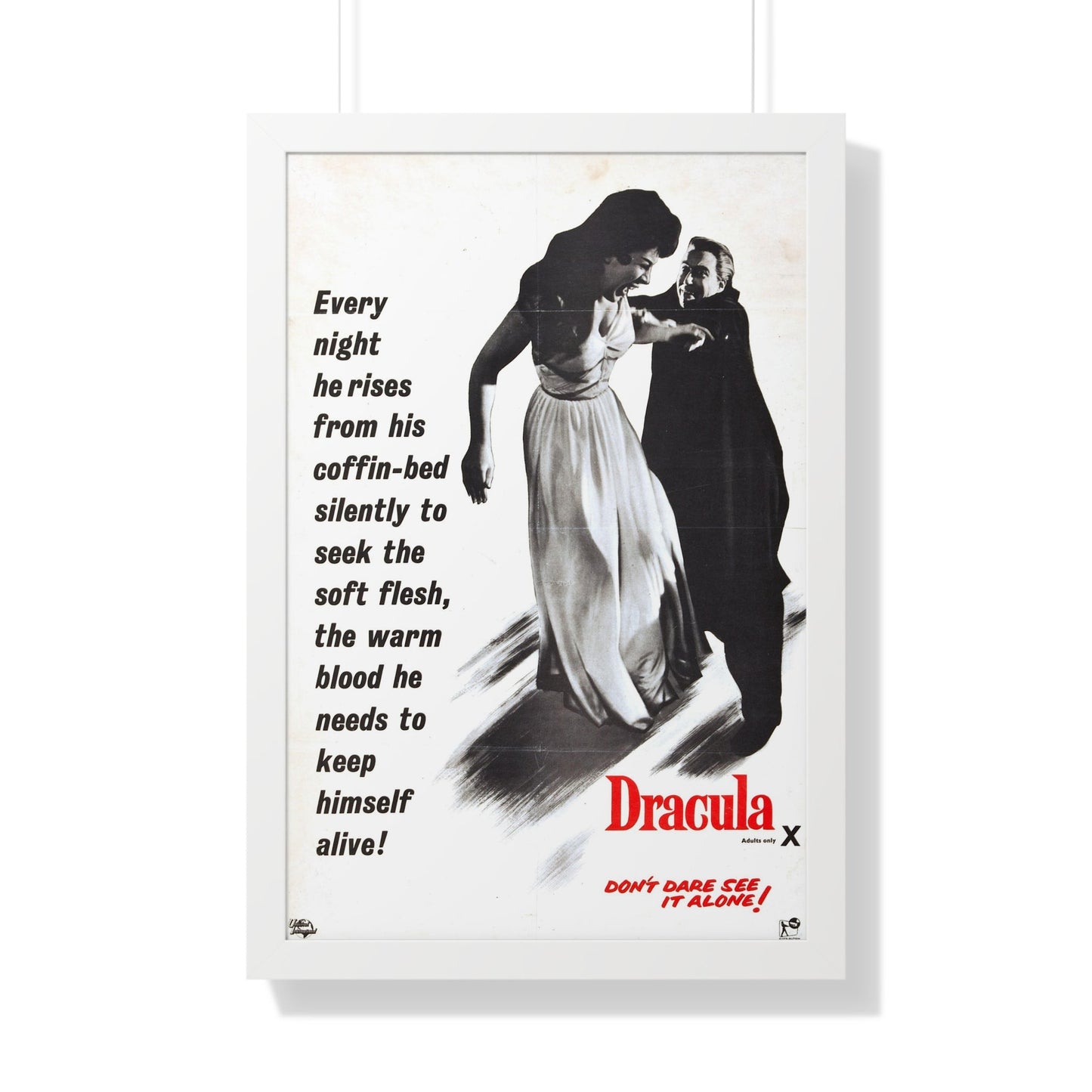 HORROR OF DRACULA (3) 1958 - Framed Movie Poster-20" x 30"-The Sticker Space