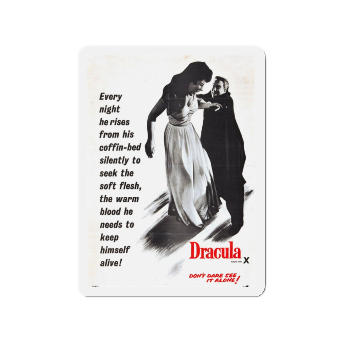 HORROR OF DRACULA (3) 1958 Movie Poster - Die-Cut Magnet-2" x 2"-The Sticker Space