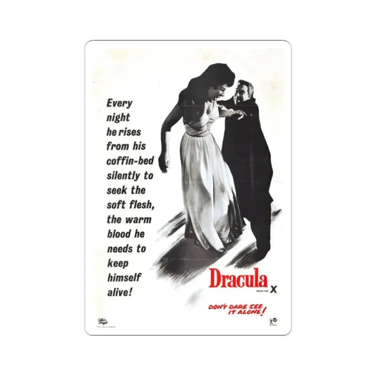 HORROR OF DRACULA (3) 1958 Movie Poster - STICKER Vinyl Kiss-Cut Decal 2 Inch White - The Sticker Space