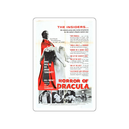 HORROR OF DRACULA (4) 1958 Movie Poster STICKER Vinyl Die-Cut Decal-4 Inch-The Sticker Space