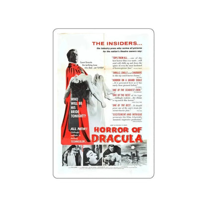 HORROR OF DRACULA (4) 1958 Movie Poster STICKER Vinyl Die-Cut Decal 5 Inch - The Sticker Space