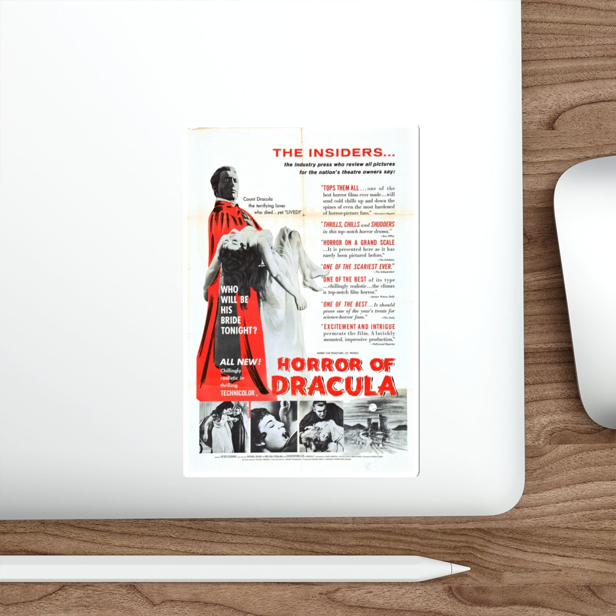 HORROR OF DRACULA (4) 1958 Movie Poster STICKER Vinyl Die-Cut Decal-The Sticker Space