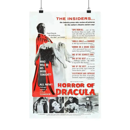 HORROR OF DRACULA (4) 1958 - Paper Movie Poster 12″ x 18″ Matte - The Sticker Space
