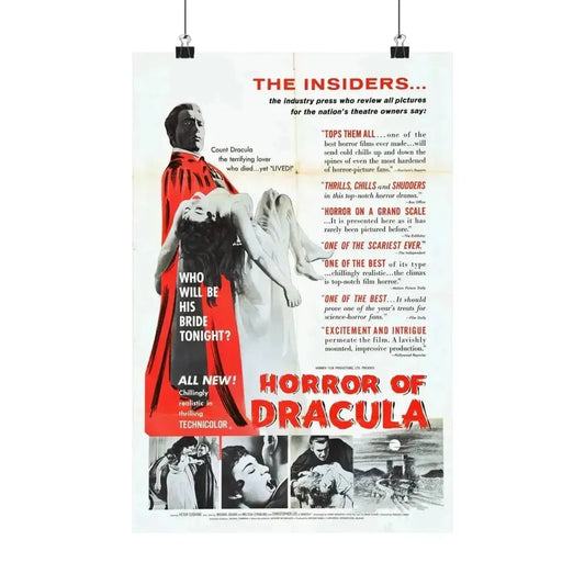 HORROR OF DRACULA (4) 1958 - Paper Movie Poster 12″ x 18″ Matte - The Sticker Space