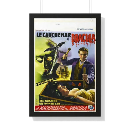 HORROR OF DRACULA (BELGIAN) 1958 - Framed Movie Poster 20" x 30" Black - The Sticker Space