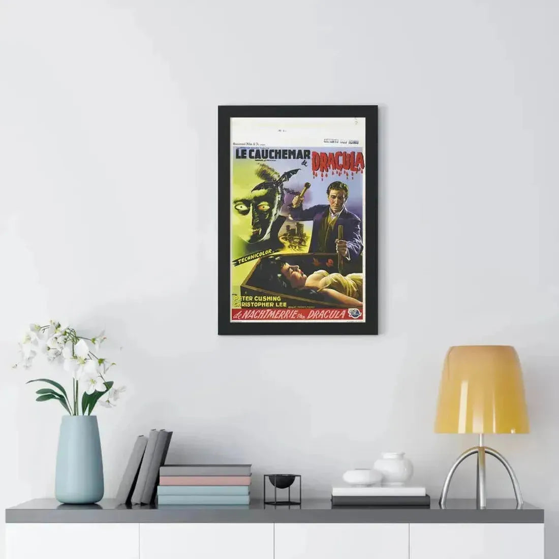 HORROR OF DRACULA (BELGIAN) 1958 - Framed Movie Poster - The Sticker Space