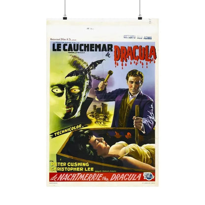 HORROR OF DRACULA (BELGIAN) 1958 - Paper Movie Poster - The Sticker Space